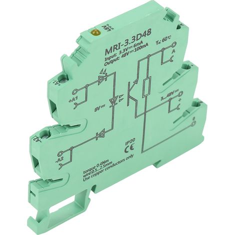 MRI-3.3D48 DC-Lichtschranke zur Trennung von SPS-Relaismodulen, Eingang 3,3 VDC, Ausgang 3–48 VDC (1/5)