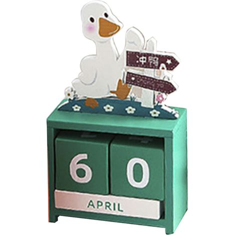 Calendrier perpétuel en bois, compte à rebours des mois, blocs de dates, calendrier cubique, décoration de bureau mignonne, type 3 (1/5)