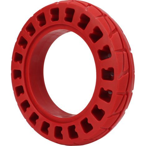 Pneu de Scooter électrique absorbant les chocs anti-déflagrant double pneu de roue de Scooter en caoutchouc en nid d'abeille pour Xiaomi 10 pouces rouge (1/5)
