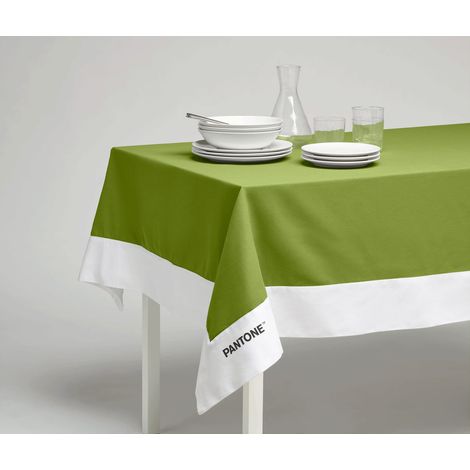 Osama Home Pantone™ - Tovaglia Rettangolare 8 Posti 140x240 cm, 100% Cotone 220 gr. - Verde Chiaro (1/3)