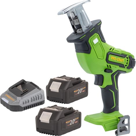 Procraft PSS30bb Scie sabre sans fil 20 V Brushless + 2x batterie 4,0 Ah + chargeur