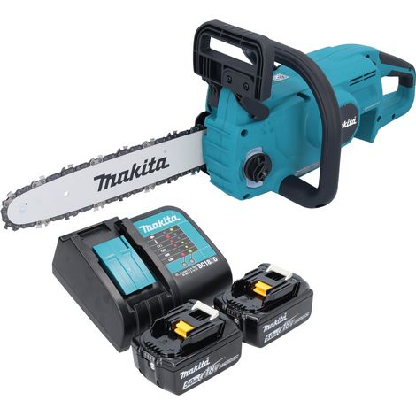 Makita DUC 307 ST2X3 Tronçonneuse à chaîne sans fil 18 V 30 cm Brushless + 2x batterie 5,0 Ah + chargeur