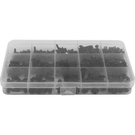 Ensemble de 460 pièces de vis et écrous à tête fraisée et à tête plate en acier allié M3, M4 et M5, ensemble de boulons et écrous métriques de précision. (1/5)