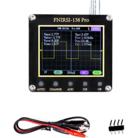 Oscilloscope portable FNIRSI 138pro avec écran de 2,4 pouces, oscilloscope numérique multifonctionnel