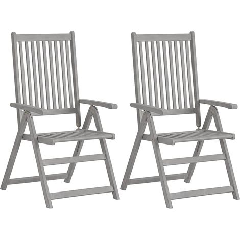 Maison Exclusive - Verstellbare Gartenstühle 2 Stk. mit Auflagen