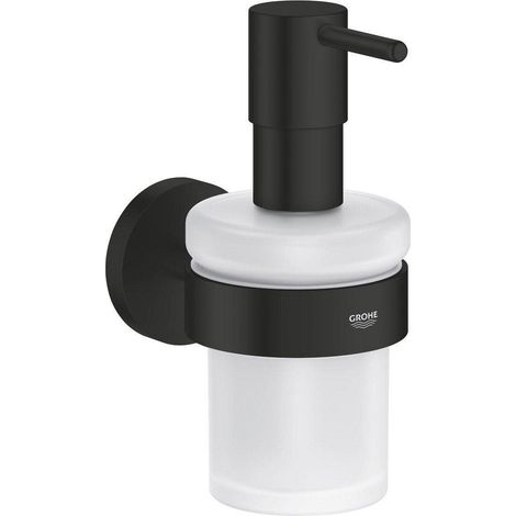 GROHE jabonera Essentials 102257, con soporte, material vidrio/metal, matt black, 1022572430 (1/3)