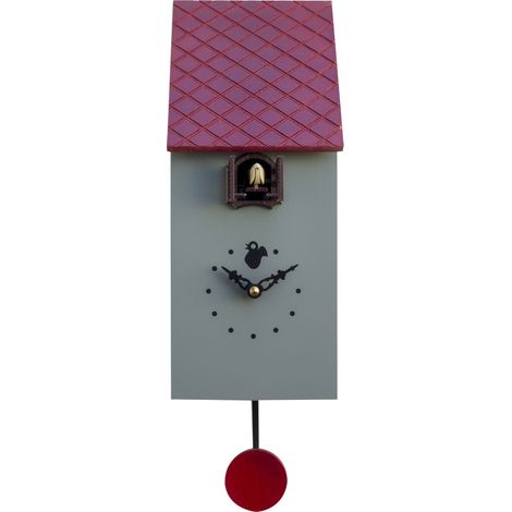 Orologio a Cucù da Parete 13x30x12 cm Pirondini Italia Portofino Grigio Cemento (1/2)