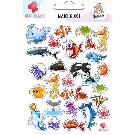 Adesivi per bambini con animali marini