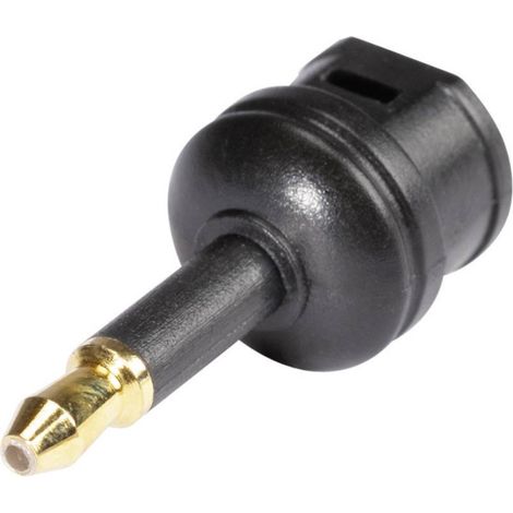 Adaptateur Hicon POF-711 [1x Toslink femelle (ODT) - 1x optique mâle 3.5 mm] noir (1/2)