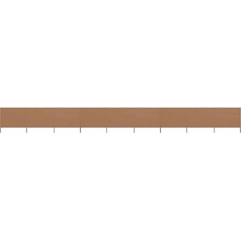 9-teiliges Windschutzgewebe 1200 x 160 cm Taupe