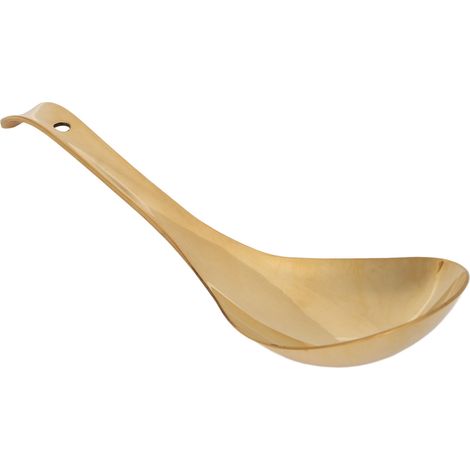 Cuillère à soupe en laiton doré épais et brillant, cuillère à couverts, cuillère de cuisine multifonction (1/5)