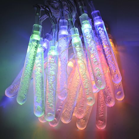 Lampes de Noel a' LED RGB multicolores se'rie 20 avec piles Chaine de 2 me'tres 2 jeux pour une utilisation en inte'rieur