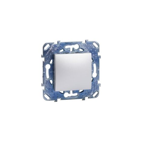 Obturateur cache aluminium 2M à encastrer avec support (sans plaque) sous blister UNICA