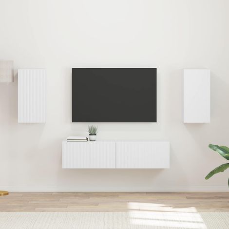 TV-Schrankset 4 pcs Weiß Holzwerkstoff