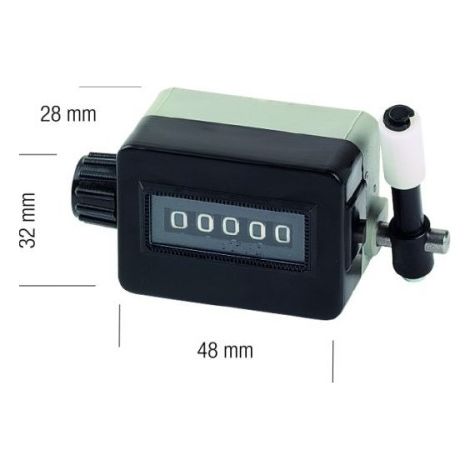 Metrica 65058 – Compteur mécanique 5 chiffres 99999 à tige de poussée