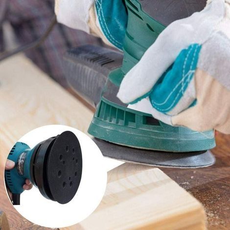 Makita 125-mm-Schleifscheibe, 8-Loch-Schleifscheibe, 5-Zoll-Schleifscheibe für Makita BO 5010, 5030, 5031, 5041, DeWalt DW420, DW421, Porter Cable 390, 382, 343 (Schwarz), T-Audace FDC (1/4)