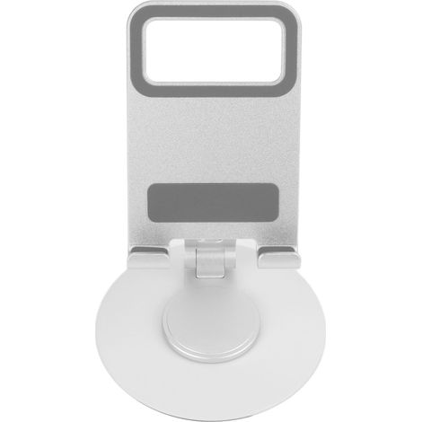 Support de téléphone portable en alliage d'aluminium, rotation à 360 degrés, station d'accueil réglable pour bureau, idéal pour la maison, les dortoirs et le bureau. (1/5)