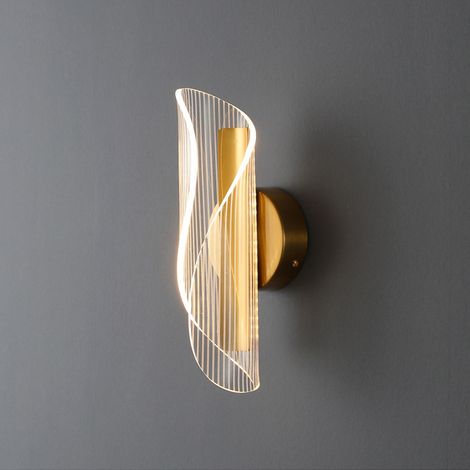Applique 10w 218cm Murale Chambre Lampe de Chevet étude Chambre d'amis Acrylique Streamer Fond ménage Applique Murale Simple Moderne Salon entrée luminaires allée escalier Applique (1/4)