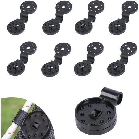 Clips para tela de sombra - Paquete de 100 - Clips de plástico para toldos - Clip especial con ojal para malla de sombra y tela cortavientos (1/5)