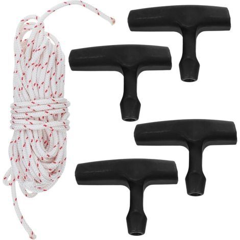 Cordon de Démarrage 10 M avec Poignée 4 MM pour Tondeuse à Gazon Tronçonneuse et Coupe-Bordures Corde Résistante et Remplaçable Accessoire Moteur Polyvalent pour Jardinage (1/5)