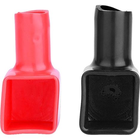 12 Pcs Couvre-Bornes de Batterie, Capuchon Couvertures Batterie Bornes Bouchon Protecteur Shell Souple Rouge et Noir Positif et Négatif Isolant en Plastique Autres accessoires (1/4)