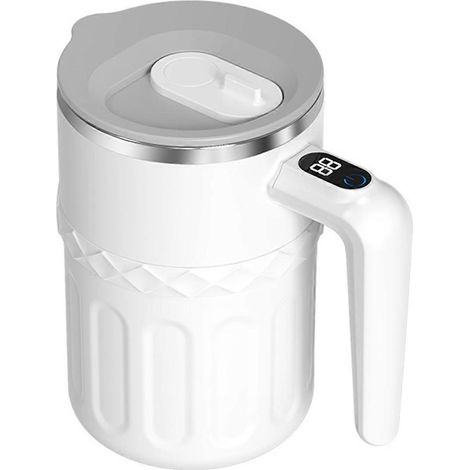 Mug à café auto-mélangeur en acier inoxydable avec couvercle et thermostat rechargeable pour boissons (1/5)