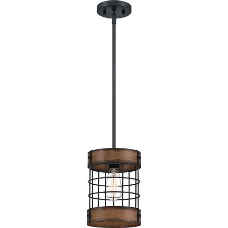 Suspension Langston Noir / Grange 1 Ampoule (1/2)