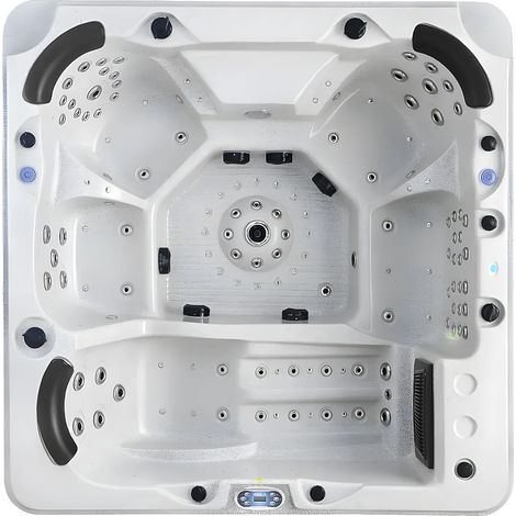 SPA 6 places gris granité avec accessoires - Gamme prestige ULYSSE IV - 132 jets - l220 x L220 x H97 cm - SystÚme Balboa (1/5)