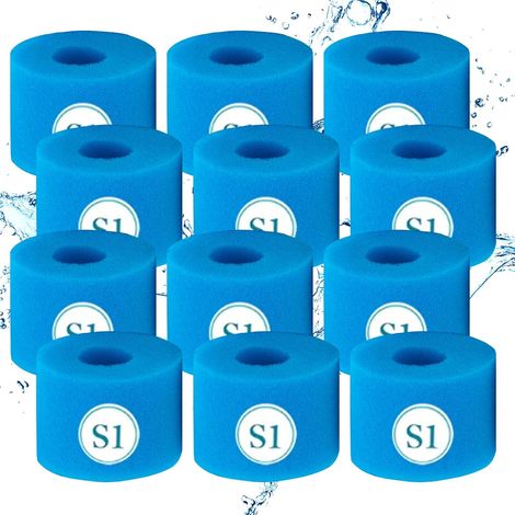 Type S1 Éponge Filtrante de Piscine en Mousse Filtre pour Intex Type S1 pour Piscine,Cartouche filtrante réutilisable pour Bain à remous (1/5)