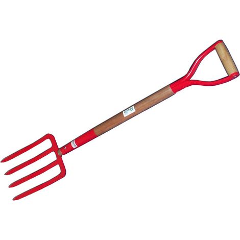 4-Zinken-Heugabel-Pflanzgefäß mit Holzgriffring F104Y