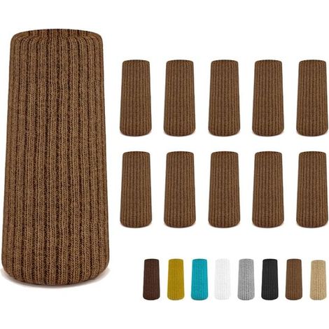 16 Stück braune Stuhlbeinsocken Hochwertige Möbelschoner für Hartholzböden rutschfest und hochelastisch einfach zu montierende Barhockerbezüge (1/2)