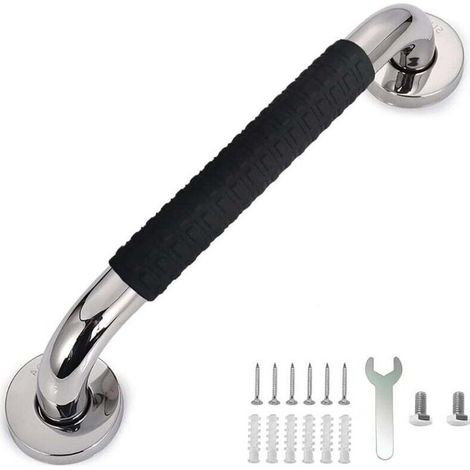 Poignées d'appui pour personnes âgées, en acier inoxydable 304, poignées de douche, pour montage mural, WC, salle de bain, antidérapantes, 40 cm, pour personnes âgées et personnes handicapées - (1/4)