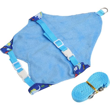 Vêtements pour animaux avec laisse, disponibles en quatre saisons, en flanelle de polyester respirante, motif dinosaure mignon, déguisement d'Halloween pour animaux, taille S, dinosaure bleu (1/5)