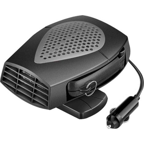 Chauffage de voiture 24 V, allume-cigare, ventilateur électrique portable 150 W avec prise allume-cigare (gris) (1/5)