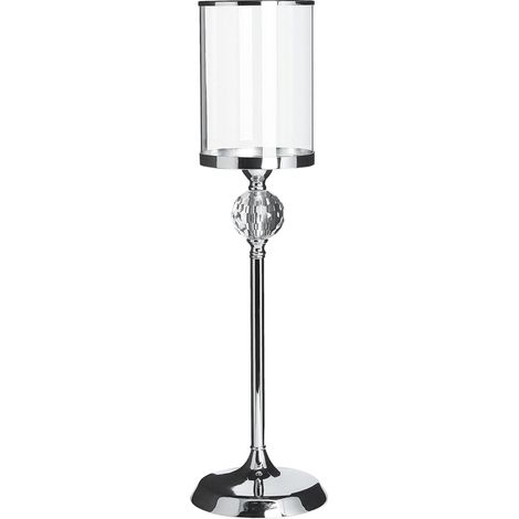 Portacandele argento 58 cm COTUI