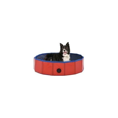 Piscine pliable pour chien, rouge, 80 x 20 cm, en PVC (1/4)