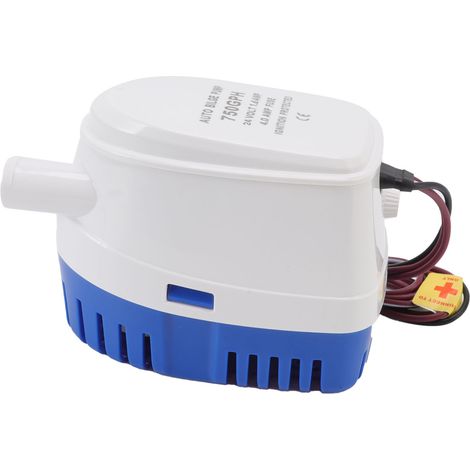 Pompe de cale automatique mini multifonctionnelle submersible CC résistante aux chocs avec interrupteur à flotteur 24 V 1,6 A et fusible 4 A (1/5)