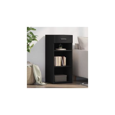 Buffet noir 40x42,5x93 bois d'ingénierie (1/5)