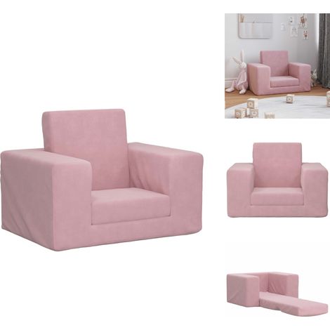 Canapé-lit pour enfants Rose Peluche douce - Canapé-lit Pour Enfants - Canapés-lits Pour Enfants - Mini-canapé - Canapé Pour Enfants (1/5)