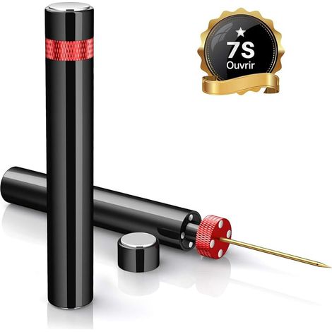 Tire Bouchon, Tire-Bouchon à Pression d'air 7S Cork Pops Out Décapsuleur de Pompe Ouvre Bouteille Vin Outils Portable Accessoire pour Sommelier Amateurs de Vin Cadeau Noel Fete des Peres (1/5)