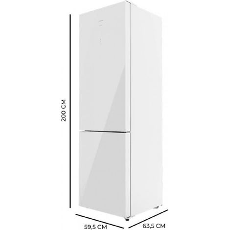 Cecotec – Réfrigérateur combiné 2 portes 356L – Hauteur 200 cm – Largeur 60 cm – Classe D – Système Multi Air Flow – Total No Frost (1/5)
