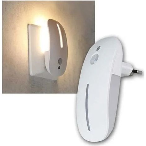 Veilleuse Lampe LED Lumière de Nuit Douille Capteur Détecteur Mouvement, Lampe D'Orientation Jaune Chaud YYV (1/4)