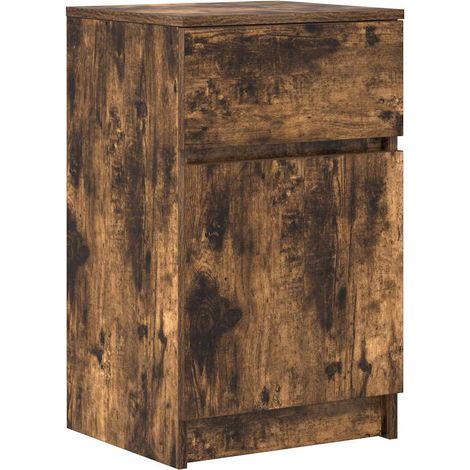 Maison Exclusive - Comodino Rovere Fumo 39x35x65 cm in Legno Multistrato