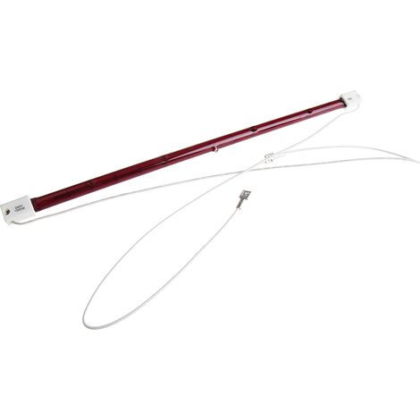 Rs Pro – Lampe chauffante infrarouge 1 000 W – Tension 230 V – Longueur 350 mm – Diamètre 20 mm – Finition rouge