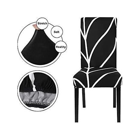 (1 Pcs, M)housse De Chaise Extensible 4 Pices, Housse Chaise Salle A Manger Couverture De Chaise Lastique Revtement De Chaise Pour Maison Htel Mar (1/5)