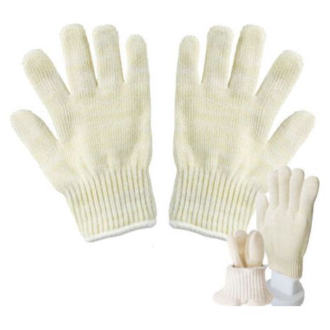 Gant anti-chaleur, résistants à la chaleur Mitaines,four, cheminée, résistant à la chaleur jusqu'à 300°C, taille universelle, beige（2 PCS (1/4)
