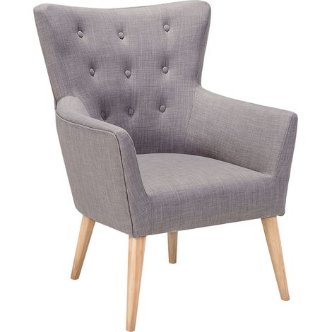 Armchair ANGEN Fabric Light Grey