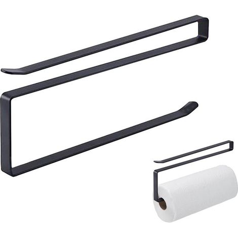 Porte Rouleau Papier Cuisine, Porte Rouleau Papier Cuisine sans perçage, Porte essuie Tout, Support sopalin Cuisine, Porte Essuie Tout de Cuisine sous l'armoire pour Papier Essuie-Tout sous l'armoire (1/5)