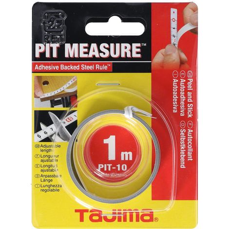 Tajima PIT-10BL - Misuratore convesso per fossa da 1 m, larghezza 13 mm, scala metrica (1/5)
