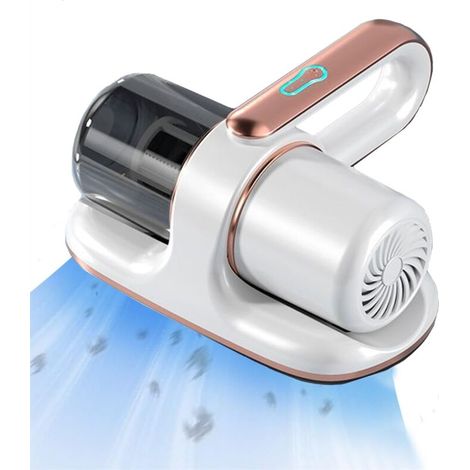 Aspirateur sans fil UV anti-acariens, suction puissante, petit format, stérilisation et élimination des acariens. Blanc - standard avec 2 filtres.
